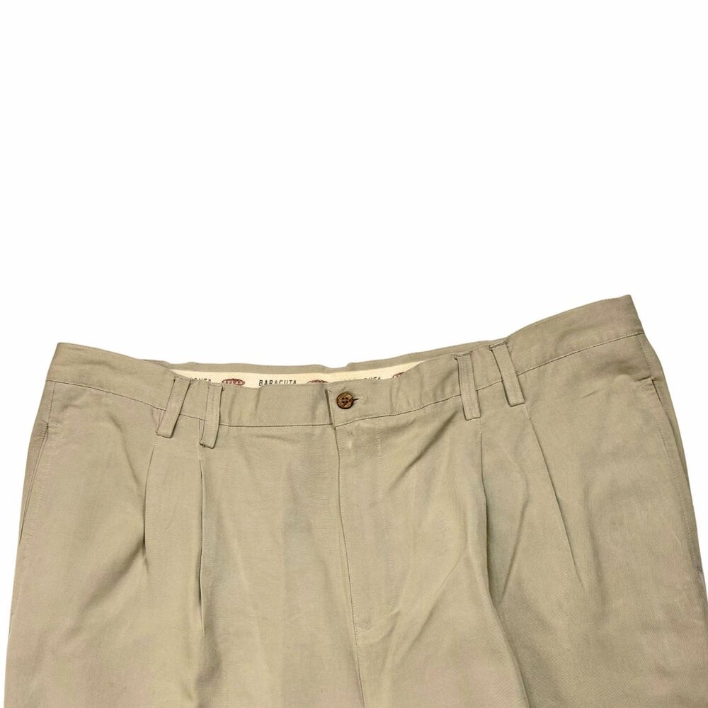 Baracuta Beige Pure Silk Pleated Dress‎ Pants - Picture 4 of 8
